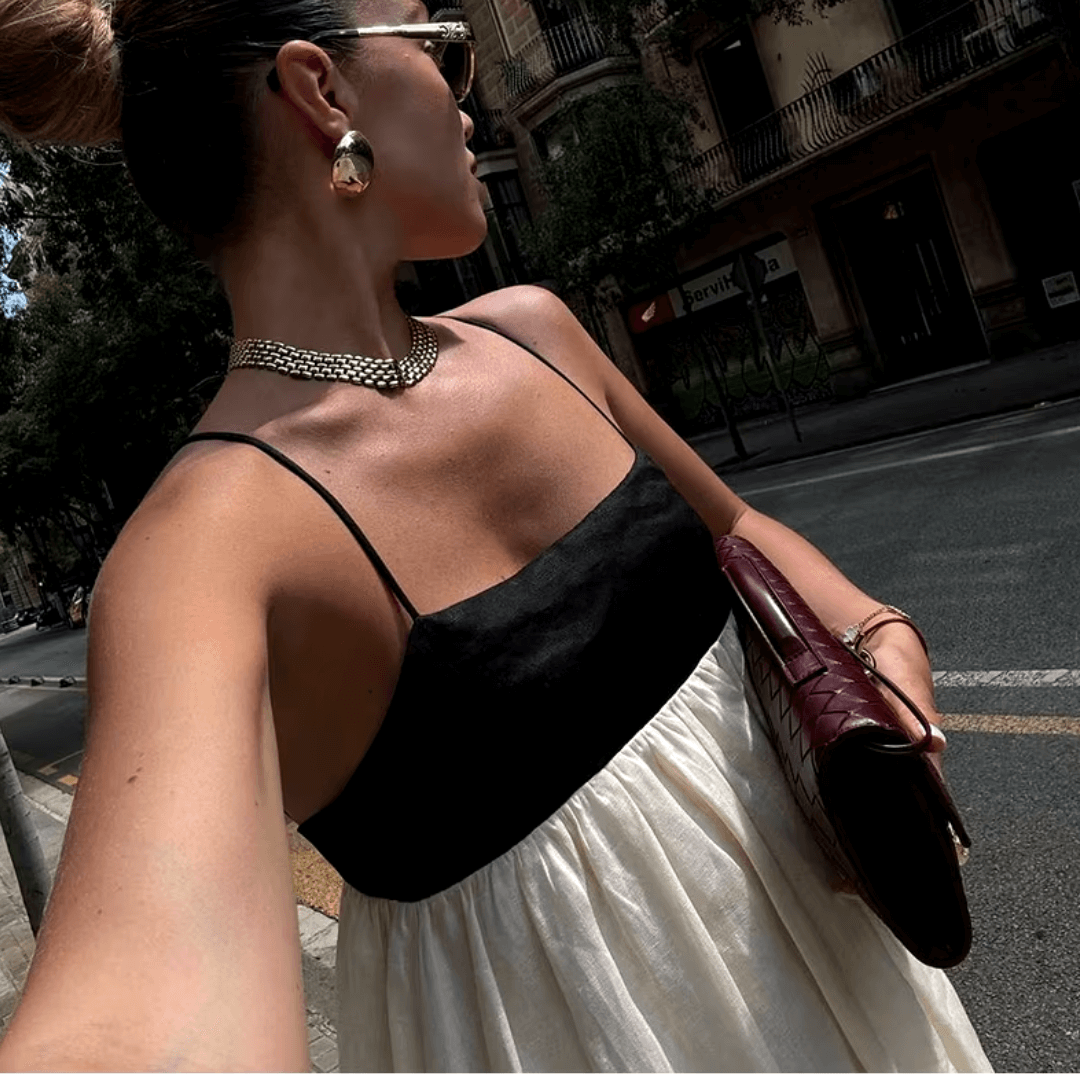 Maxi Dress with Sling Cutout