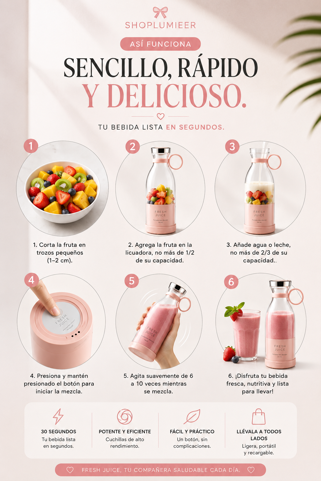 Fresh Juice Lumieer™ - Licuadora Portátil