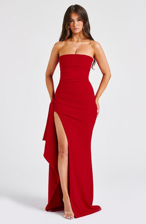 Zafira Maxi Dress - Red