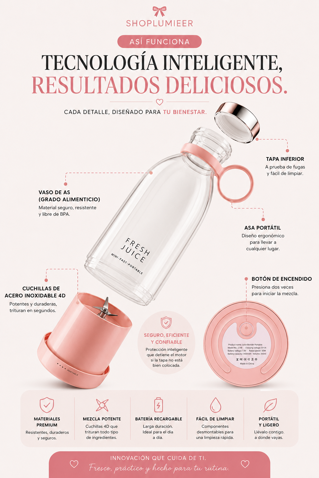 Fresh Juice Lumieer™ - Licuadora Portátil