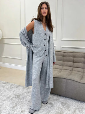 Relaxed Fit Knit Three-Piece Lounge Set